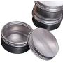 CTKcom 12-Pack 120 ML Screw Top Round Steel Tins,Aluminum Tin Jars,4-Ounce Gram Jar, Cosmetic Sample Containers, For Lip Balm, Salve, Crafts, Cosmetic, Candles, Storage Kit(Pack of 12)