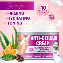 Cellulite Cream for 100% Complete Cellulite Removal - Made In USA - Hot Cream with Caffeine Cellulite Treatment - Slimming, Firming & Tightening - Works for Anti Cellulite Oil Massage & Workout Sweat