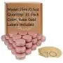 31 Stück 0,5 oz/15 ml Roségold Aluminiumdose mit Schraubverschluss und Blankolabeln