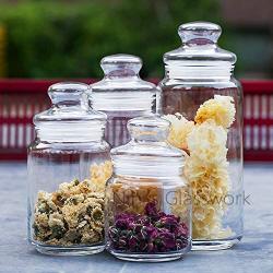 YL LY All Glass Storage Tank Glass Sealed Jar Dried Fruit Jar Large Milk Powder Jar Sugar Bowl Kitchen Supplies 750Ml