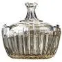 Colias Wing Home Decor & Party Wedding Centerpiece Irregular Stripes Design Glass Ribbed Apothecary Jars/Candy Buffet Canisters/Candy Buffet Storage Container/Kitchen Food Storage Jars with Lid-Small