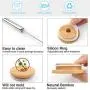 Mason Jar Lids with Straw Hole, ECO Reusable Bamboo Mason Jar Lids for Regular Mouth Mason Jar with 4 Reusable Stainless Steel and Bamboo Straw