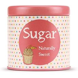 Nicoles Workshop Colorful Dot Mini Storage Metal Jar,Covered,&quotSugar",Pink