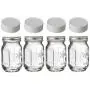 Mini Mason Spice Jars with Plastic Storage Lid 4oz (white) Mini Mason Spice Jars with Plastic Storage Lid 4oz (white)