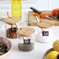 Kitchen seasoning box/Ceramic Condiment Storage Container with Pallet Rack Home Combination Spice Jars Box (Color : A)