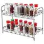 Étagère à épices 2 niveaux BESTONZON, Support de rangement pour comptoir Cuisine Salle de bain, Organisateur de Rangement pour Pots et Bouteilles. Étagère à épices 2 niveaux BESTONZON, Support de rangement pour comptoir Cuisine Salle de bain, Organisateur de Rangement pour Pots et Bouteilles.
