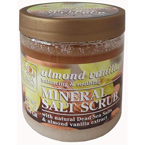 Dead Sea Collection Mineral Salt Scrub With natural Dead Sea Salts & Almond Vanilla extract 22.57 Oz / 640g