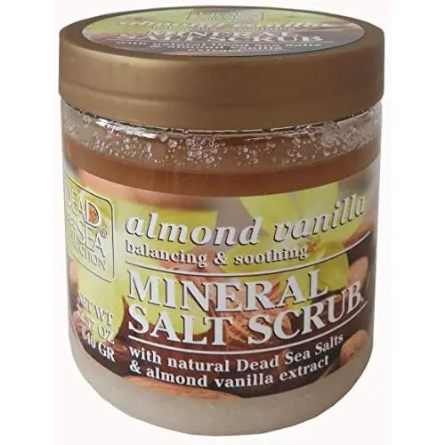 Mineralmeersalzscrub Collection vom Toten Meer mit natürlichen Toten Meer Salzen und natürlichem Mandel-Vanille-Extrakt, 640g / 22,57 Oz