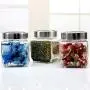 Kitchen Food Storage Jar Airtight Food Storage Storage Tank 6 Only Transparent Glass Sealed Jar Dried Fruit/candy/tea Fresh-keeping Cans（450ml）