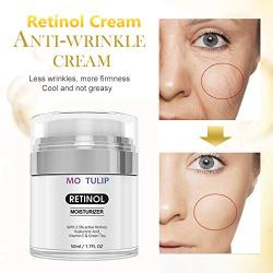 Retinol Moisturizer Cream 1.7 Oz for Face and Eye Area With Retinol, Hyaluronic Acid, Vitamin E Day and Night Anti Aging, Anti Wrinkles, Fine Lines