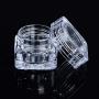 TiaoBug 10pcs 5ml Empty Cosmetic Sample Jars Clear Travel Pots Cream Power Containers with Lids for Women Make-Up Glitter Nail Art Storage Clear One Size