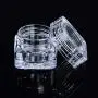 CHICTRY 10Pcs 5ml Cosmetic Jars Plastic Empty Refillable Sample Pots Jars Travel Containers to Store Makeup Cream Lotion Eye Shadow Powder Jewelry Clear One Size