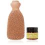 Gilden Tree Terra-Cotta Foot Scrubber & 1 oz. Foot Cream Set