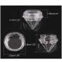 RONRONS 30 Pieces 5 Gram Diamond Shaped Cosmetic Containers Empty Clear Travel Jar Pot