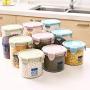 Hosaire Canister Jar Set with Airtight Lids Plastic Round Jar Ideal for Sugar, Tea, Coffee, Rice, Pasta (Blue)
