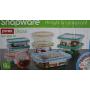 Snapware: 18PC Total Solution Pyrex Glass Food Keeper Set - Featuring Write N Erase Lids - 18PC - 18-Piece Set.
