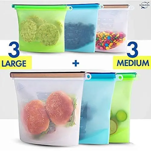 Wiederverwendbare Silikon-Beutel, Wiederverwendbare Silikon-Lebensmittelbeutel, Wiederverwendbare Silikon-Sandwichbeutel, Wiederverwendbare Silikon-Ziplock-Beutel, Wiederverwendbare Silikon-Behälter zur Aufbewahrung, Silikon-Gefrierbehälter.