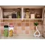 Kitchen Glass Sealed Cans Tea Sealed Cans Multi-function Food Straight Cans Storage Sealed Bottles (Color : Red)