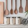 Harbour Housewares Contemporary Coffee Canister - Steel Kitchen Storage Caddy with Rubber Seal - Cream - 10cm