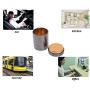 RMISODO 5 Pieces Tea Tins Canister with Airtight Lids Mini Round Shaped Tea Tin Containers for Loose Leaf Tea Coffee Sugar Storage