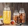 ZAQXSW Sealed cans glass transparent storage jars moisture-proof cans food grains cereals tea storage tanks (Size : 750ml)