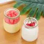 Glas-Confiturieriegel Behälter Pudding Flasche mit Deckel Süßigkeiten Joghurt Gelee Mousse Milchbecher Lagerbehälter, ohne Deckel, 150ml