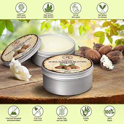 Shea Butter Cold Pressed 400g - Unrefined African Shea Butter - Ghana - 100% Pure & Natural - Best for Hair - Skin - Lip - Face - Body Care - Karite Shea Butter - Aluminium jar