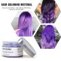 MOFAJANG Hair Coloring Wax, Disposable Instant Matte Hairstyle Mud Cream Hair Pomades for Men Women to Cosplay Nightclub Masquerade Transformation, Purple