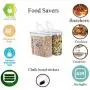 Tejas – Luftdichte Kunststoff-Dry Food Speicherbehälter für Zucker, Hülsenfrüchte, Nüsse, Snacks mit BPA-freiem 4-Säulen-Verriegelungssystem
