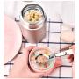 Sundylive Food Jar 20 Ounce - 304 Stainess Steel Food Flask with Folding Spoon, Lid with Handle, Carry and Eating Easily
