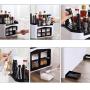 Poniu Plastic Multi-use Kitchen Shelf Seasoning Storage Box Rack Condiment Jar Spice Pots Box Storage Container Spice Box Serving Set (White)
