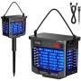 LITOM Solar Bug Zapper Outdoor, Solar-Powered & USB Charge with LCD Display, Indoor Electric UV Insect Catcher & Solar Killer Mosquito Zappers for Home, Deck, Garden, Patio, Yard, Camping, Flowerbeds LITOM Solar Bug Zapper Outdoor, Solar-Powered & USB Charge with LCD Display, Indoor Electric UV Insect Catcher & Solar Killer Mosquito Zappers for Home, Deck, Garden, Patio, Yard, Camping, Flowerbeds