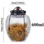 Glasbehälter mit Korkstopfen für Gewürze getrocknete Früchte Haushalts-Aufbewahrungsflaschen 600ml B165B