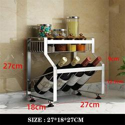 Kitchen Spice Rack Countertop Standing Corner Shelf Seasoning Organizer Jars Bottle Storage Holder,A