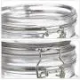 Bocal de Conservation Relaxdays 3 L, Joint Clip, Bandes de Rallure Élastique, Récipient Transparent Airtight pour Stockage Alimentaire, XXL, Standard