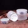 4PCS 30ml Frosted Glass Refillable Cosmetic Jars Pot Bottles for Makeup Cream Facial Mask Lotion Container (30ML)