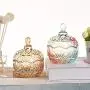 Multi-purpose Candy Jar, Retro Food Jewelry Storage Box With Lid Colorful Glass Spice Pots-small