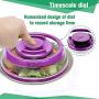 Mikilon Vacuum Air-tight Food Sealer Container Plate Platter Lid Fresh Cover Topper Dome, Stackable, Dishwasher and BPA Free (Purple)