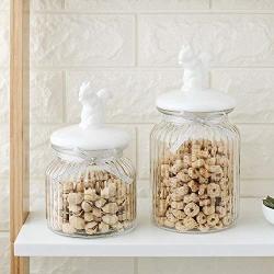 Shelf Floating Glass Sealed Jar Portable Storage Jar Small Animals Covers Jar Whole Grains Storage Box Storage Tank.