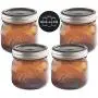 Ball Mason Jars 16 oz Wide Mouth Amber Colored Glass Bundle with Non Slip Jar Opener- Set of 4 Pint Size Mason Jars - Canning Glass Jars with Lids