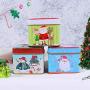 Heallily 5Pcs Christmas Tinplate Tin Box Candy Box Square Gift Box Candy Jar Coin Storage Case Cookie Box for Festival Christmas
