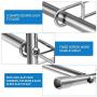 BESTONZON 2-Tier Spice Rack Standing Rack Kitchen Bathroom Countertop Storage Organizer Shelf Holder for Jars Bottle