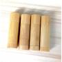 3PCS 5.5ML 0.2OZ Empty Bamboo Shell Lipstick Tubes with Cap Lip Balm Holder DIY Cosmetic Makeup Tools Portable Refillable Durable Container for Travel Daily Life