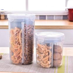 New Design Transparent Plastic Food Storage Box With Lid Sealed Containers Grain Bin, Plastic Food Canisters - Plastic Food Storage Jars, Food Storage Cans, Plastic Cookie Container