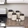 White Ceramic Mason Jar Canister Set (Set of 4) by ZallZo