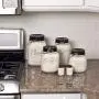 White Ceramic Mason Jar Canister Set (Set of 4) by ZallZo