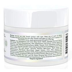 Organic Aloe Vera Moisturizing Cream Body and Face Moisturizer For Acne, Psoriasis, Rosacea, Eczema, Aging, Itchy Dry or Sensitive Skin Care Cream, Skin Care Face Natural Cream (8 oz)