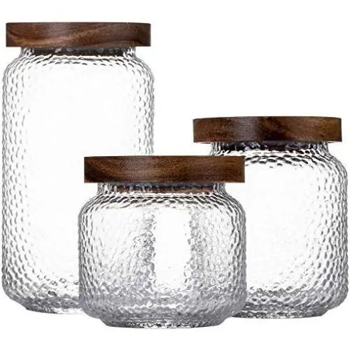 Bocaux en Verre, Contenants de Cuisine pour Graines/Épices/Pâtes/Avoines/Café Bocaux en Verre, Contenants de Cuisine pour Graines/Épices/Pâtes/Avoines/Café