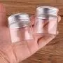 | Storage Bottles & Jars | 12pcs Dia 47mm 50ml/80ml/100ml/150ml/200ml Transparent Glass Spice Bottles Jar Terrarium with Silver Aluminum Lid Wedding Gift | by HUDITOOLS | 1 PCs