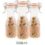 Bouteille en Ver YL Ly Scellée, Pot à Huile de Fruit de Pauvre et Citron Transparent, Réservoir de Stockage de Graines Ménager, Double Boucle de Taille, 550ml + 550ml + 550ml Bouteille en Ver YL Ly Scellée, Pot à Huile de Fruit de Pauvre et Citron Transparent, Réservoir de Stockage de Graines Ménager, Double Boucle de Taille, 550ml + 550ml + 550ml